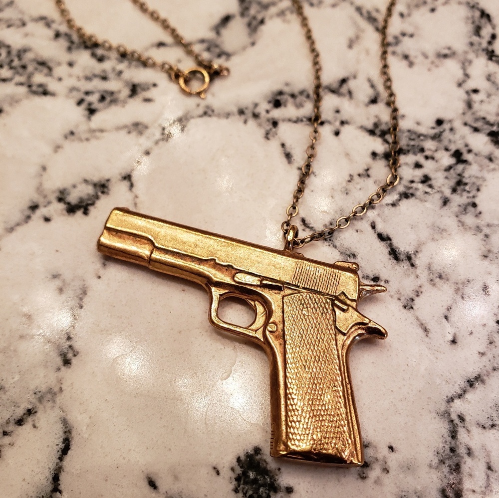 RARE handgun necklace